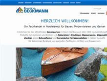 Tablet Screenshot of beckmann-bauzentrum.de
